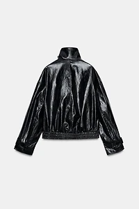 VESTE EFFET MATIÈRE SYNTHÉTIQUE ÉCHARPE ZW COLLECTION
