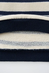 STRIPED POLO SWEATSHIRT