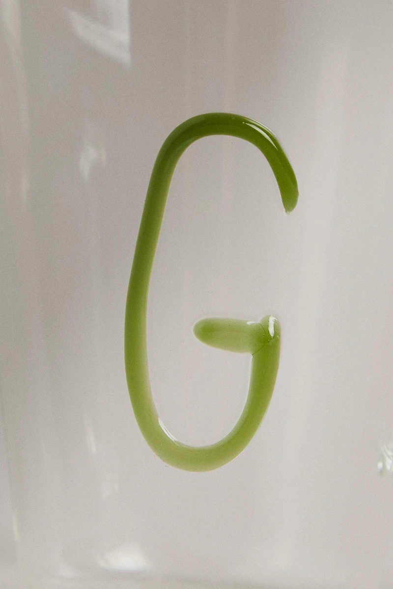 BOROSILICATE MUG WITH INITIAL