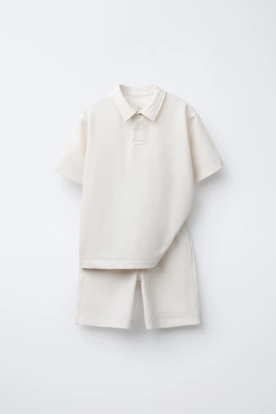 POLO SHIRT AND BERMUDA SHORTS SET