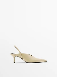 High-heel slingback shoes