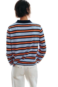 STRIPED KNIT POLO