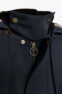 LIMITED EDITION CONTRAST COLLAR HOODIE TRENCH COAT ZW COLLECTION