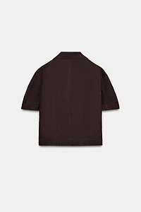 VESTE MANCHES COURTES AVEC LIN