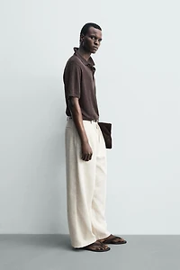 100% LINEN KNIT POLO SHIRT