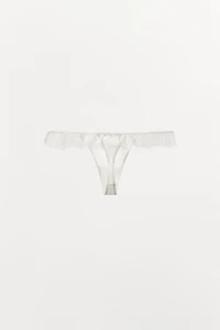 TANGA EN SOIE ET DENTELLE