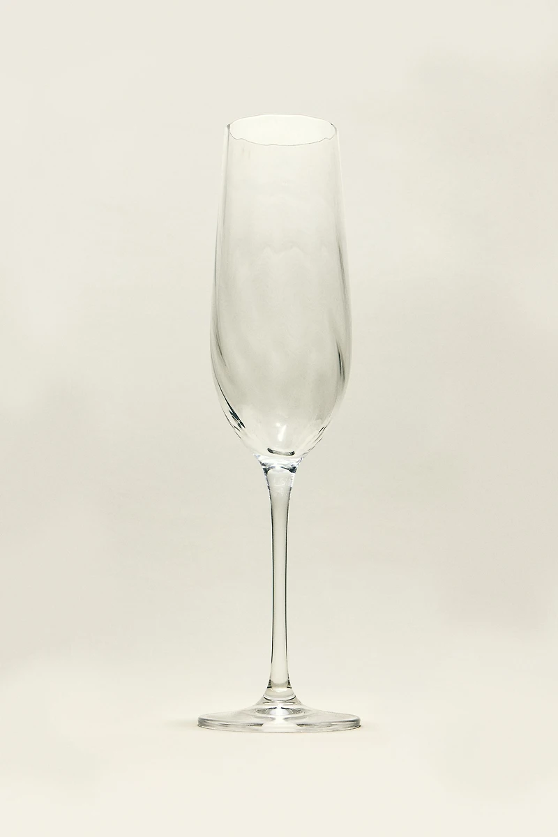 VERRE FLÛTE CRISTALLIN RELIEF