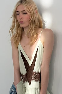 SHORT COMBINATION LACE DRESS