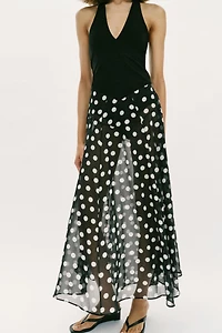 POLKA DOT COMBINATION DRESS