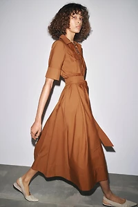 LEATHER SLINGBACK BALLET FLATS