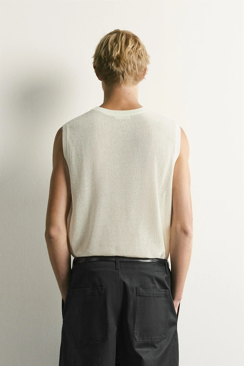 TEXTURED KNIT TANK TOP