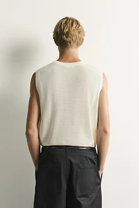 TEXTURED KNIT TANK TOP