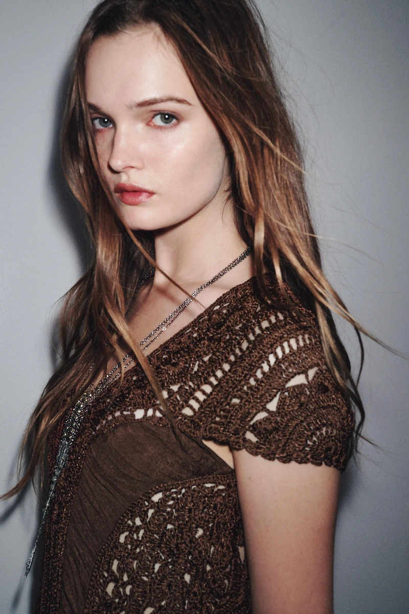 ZW COLLECTION COMBINATION CROCHET DRESS
