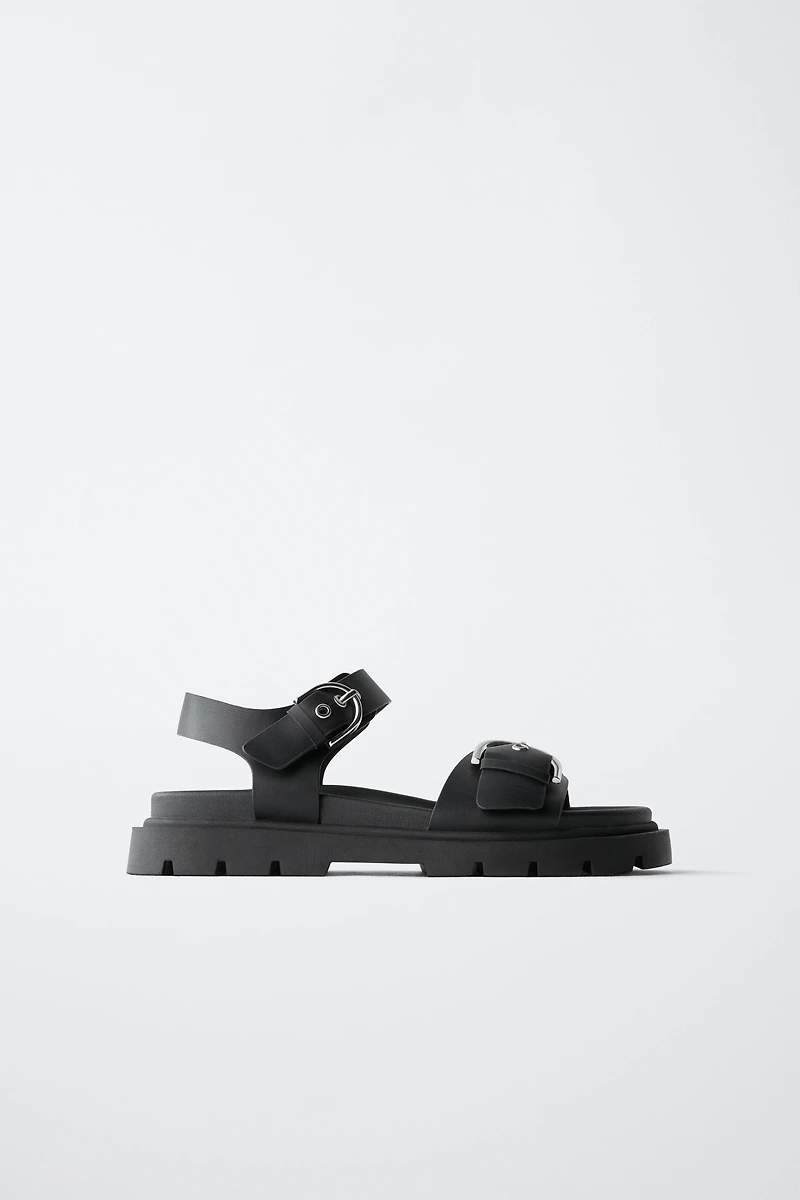 BUCKLED SANDALS
