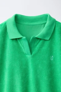 ENSEMBLE POLO ET BERMUDA EFFET SERVIETTE