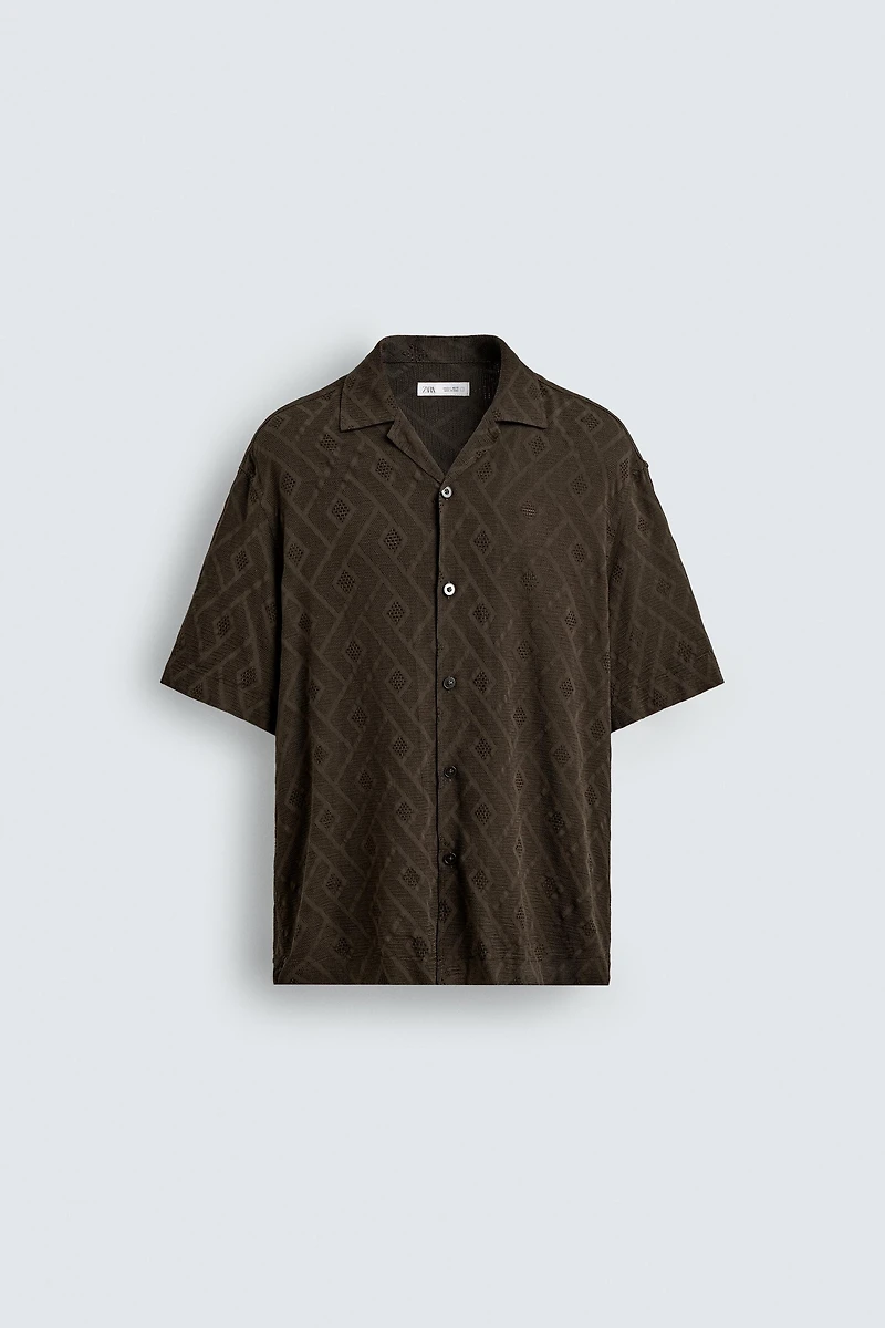 CHEMISE JACQUARD GÉOMÉTRIQUE