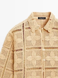 Cutwork crochet cardigan