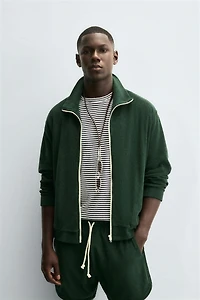 TOWEL ZIP-UP SWEATSHIRT