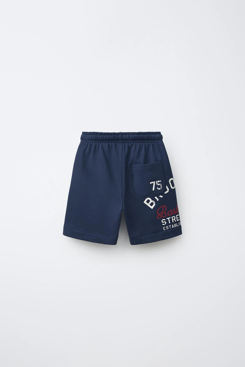 BROOKLYN PRINT JOGGER SHORTS