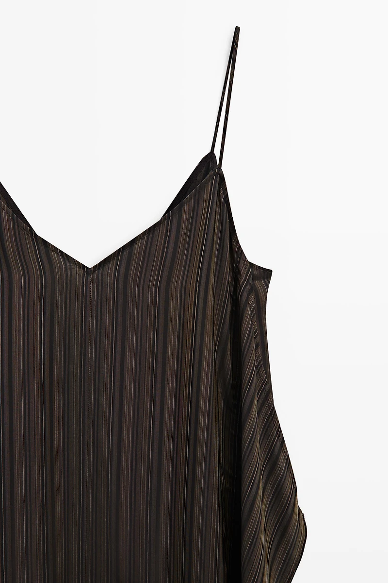 Asymmetrical flowing midi dress