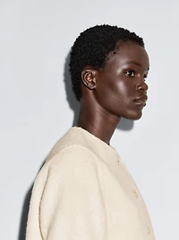 Short wool blend jacket