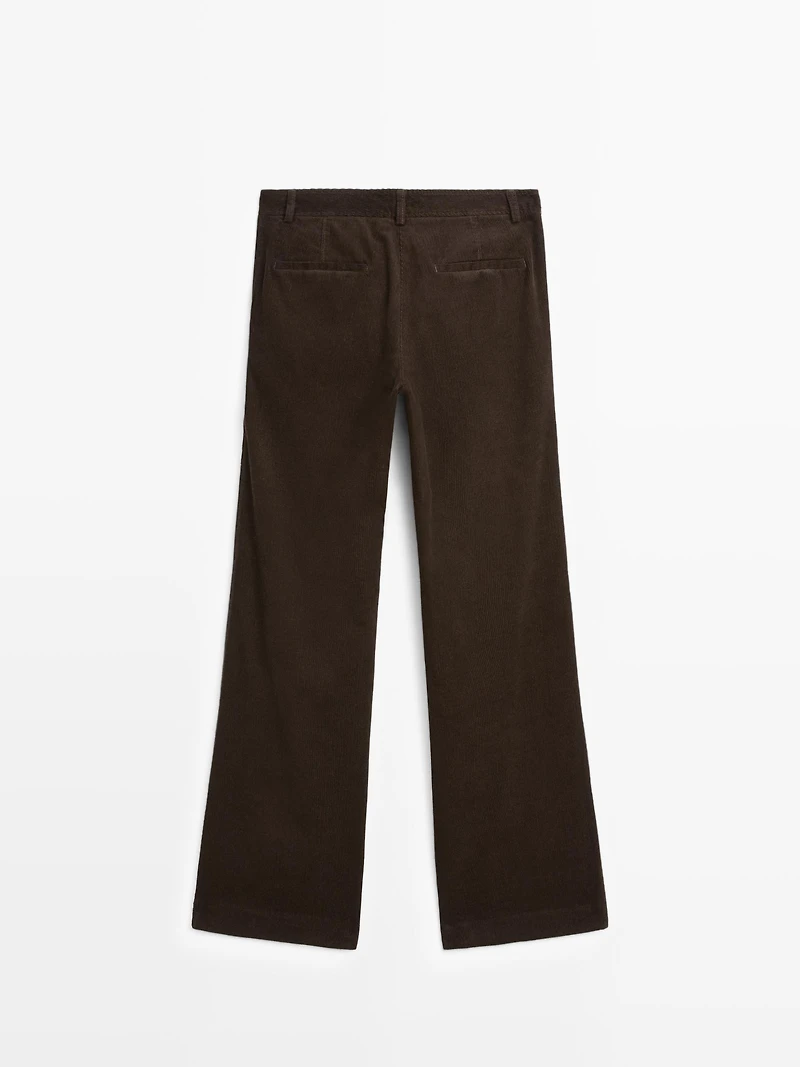 Flared corduroy trousers