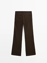 Flared corduroy trousers