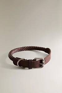 BRAIDED LEATHER DOG COLLAR
