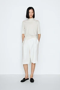 Silk blend knit sweater with back detail - STUDIO