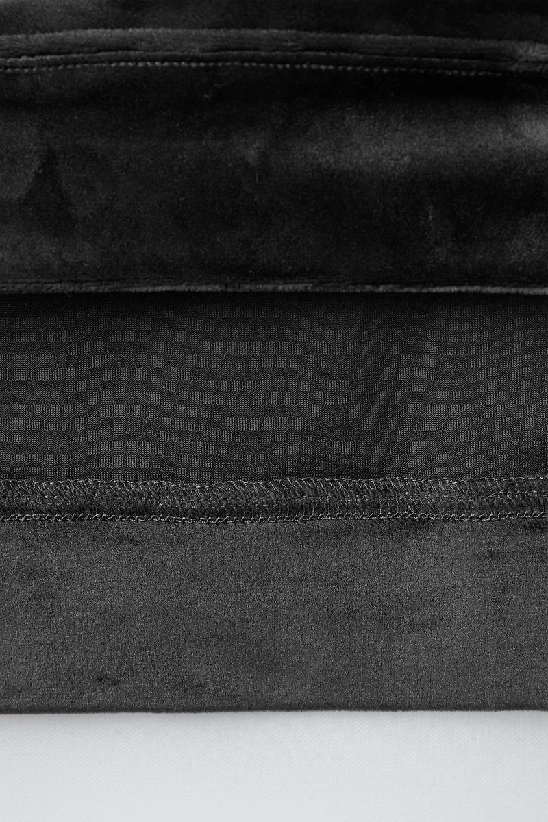 HOODIE AND WIDE LEG VELOUR PANTS SET