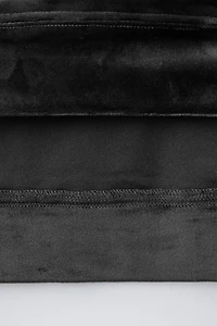 HOODIE AND WIDE LEG VELOUR PANTS SET