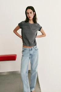 WASHED TEXT T-SHIRT