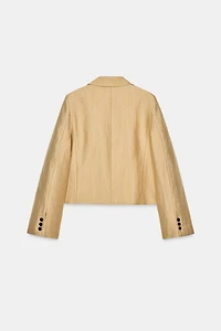 ZW COLLECTION METALLIC CROPPED BLAZER