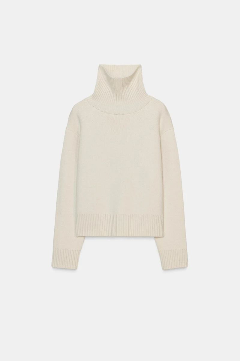 WOOL HIGH COLLAR JUMPER