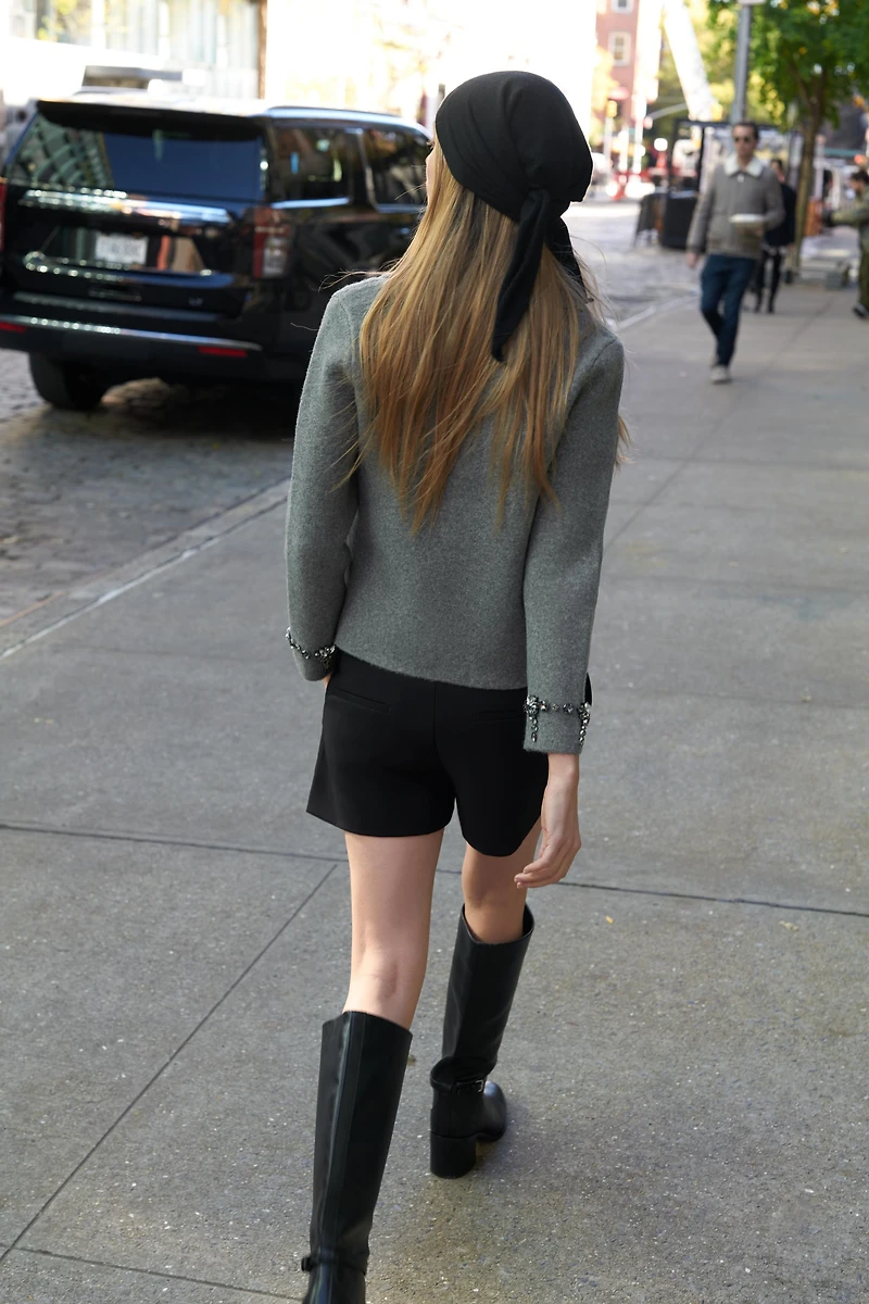 GILET EN MAILLE FANTASIE