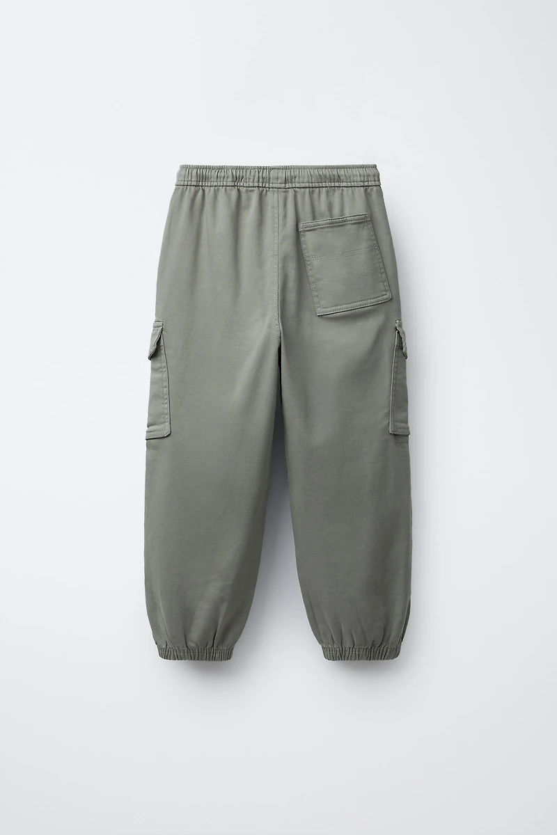 LABEL CARGO JOGGER PANTS