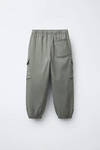 LABEL CARGO JOGGER PANTS