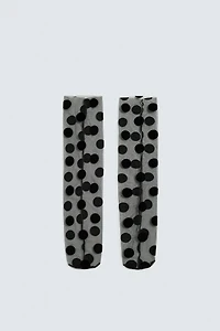 CHAUSSETTES MONTANTES TULLE À POIS HARRY LAMBERT FOR ZARA X DISNEY