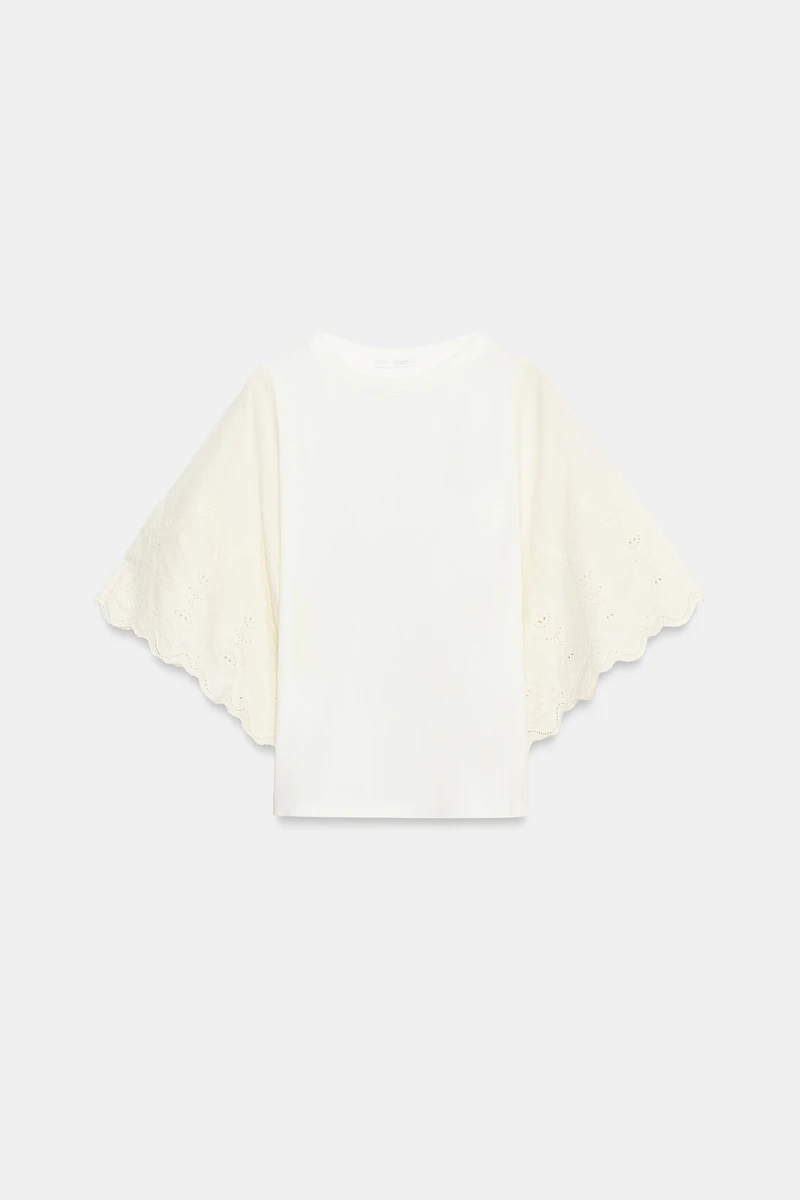 EMBROIDERED COMBINATION T-SHIRT