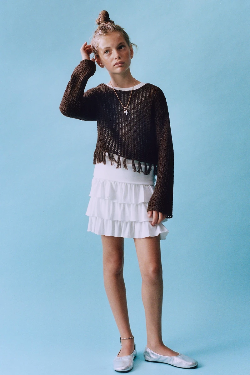 FRINGED KNIT JUMPER