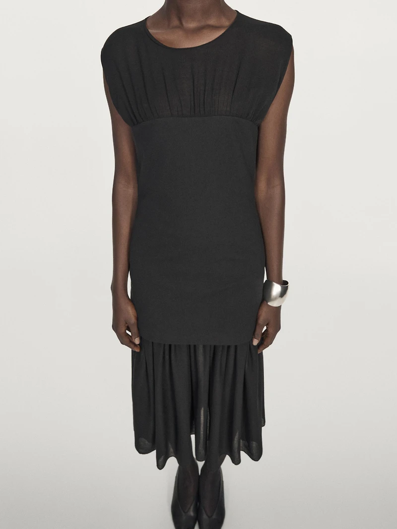 Robe midi deux pièces semi-transparente