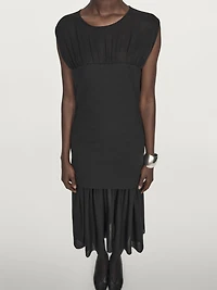 Robe midi deux pièces semi-transparente