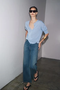 PULL OVERSIZE EN MAILLE UNIE