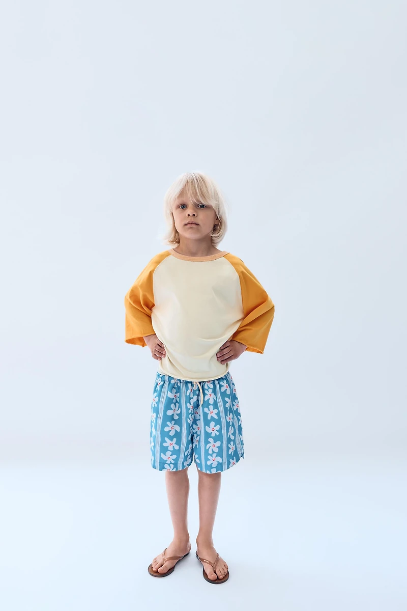 2-14 YEARS/ CONTRAST RAGLAN SLEEVE T-SHIRT LIMITED EDITION