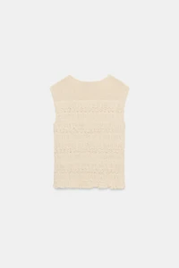 TOP EN MAILLE NID D'ABEILLE
