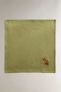 SET OF FLORAL EMBROIDERED NAPKINS (SET OF 2)