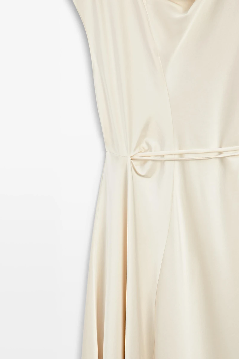 Draped Neckline Flowing Dress - STUDIO
