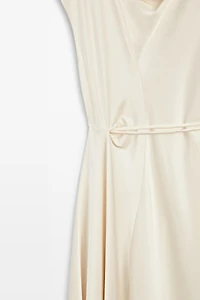 Draped Neckline Flowing Dress - STUDIO