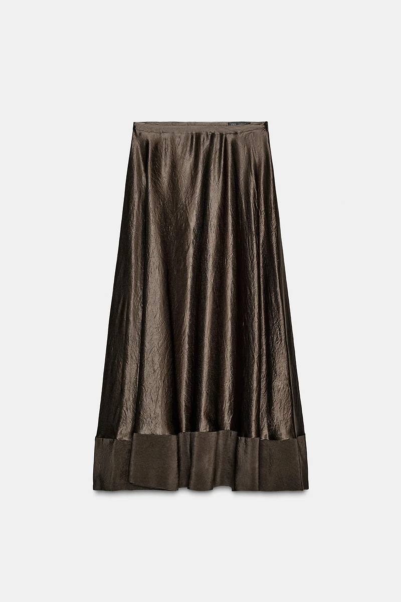 ZW COLLECTION LIMITED EDITION SATIN EFFECT MIDI SKIRT