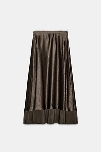 ZW COLLECTION LIMITED EDITION SATIN EFFECT MIDI SKIRT